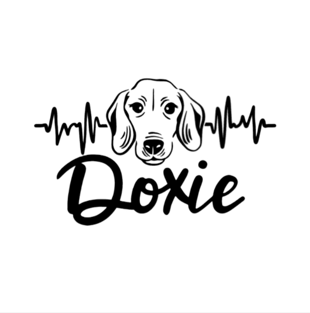 EKG Live for Dachshund Doxie Dog Happy Vinyl‎ Graphic Auto Laptop Decal Sticker